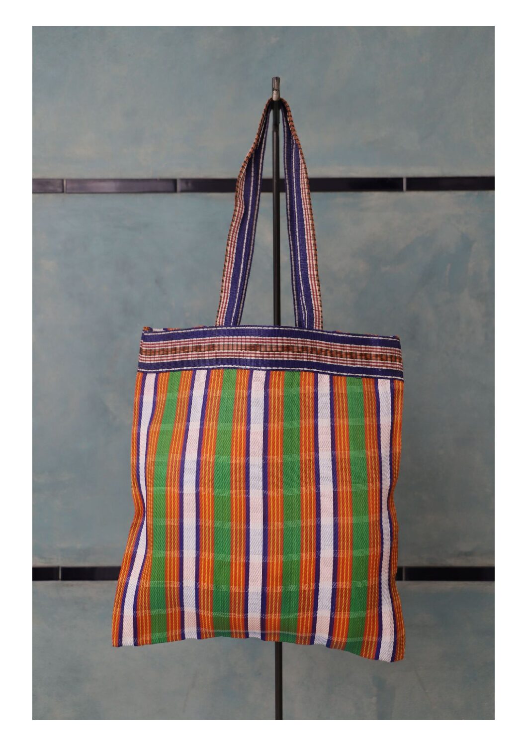 Bolsa nylon naranja y verde