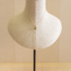 Collar corto de plata, chapado en oro, con piedra natural tallada 