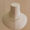 Collar de plata chapado en oro,  con colgantes de piedra natural 
