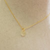 Collar de plata chapado en oro,  con colgante de piedra natural