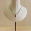 Collar engarzado a mano repleto de piedras naturales, plata chapado en oro 