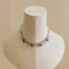 Collar plata chapado en oro,  con colgantes asimétricos de piedra natural 
