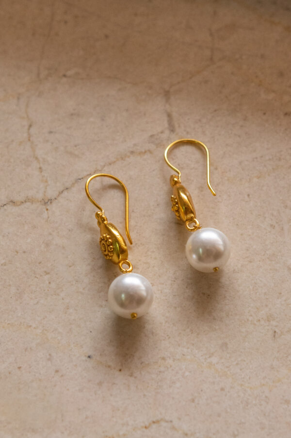 Pendientes de plata chapados en oro 