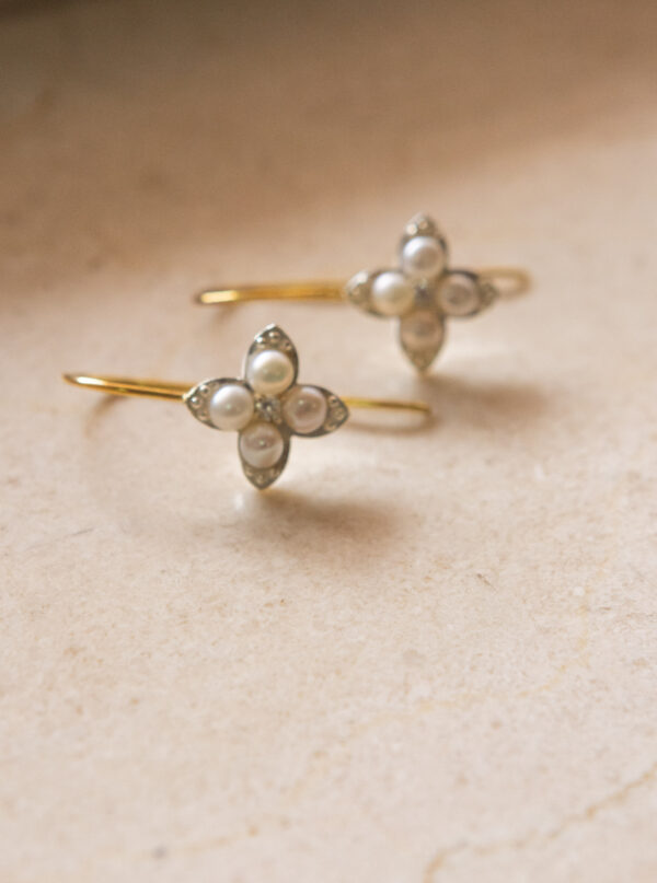 Pendientes de plata chapados en oro 